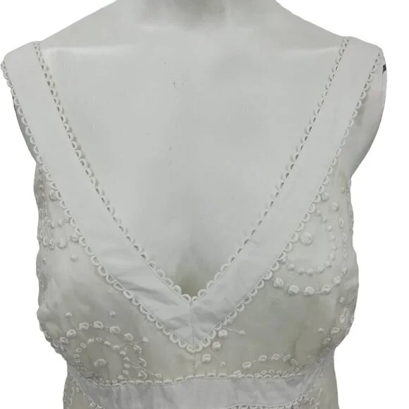 Lilly Pulitzer White Lace Sleeveless Sundress Size 8 Sheath Beach Wedding Silk - Picture 2 of 16